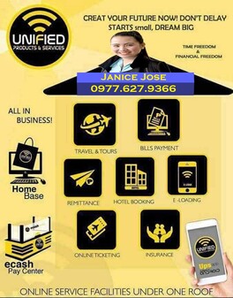 unified products and service imus cavite franchising franchise business negosyo bayad center ticketing travel tours remittance western union cebuana loading